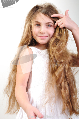 Image of child with long hair