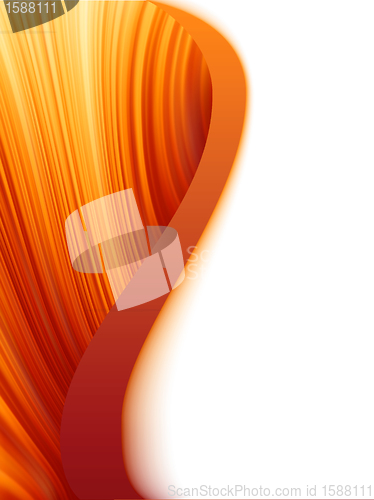 Image of Orange red and white abstract wave burst. EPS 8