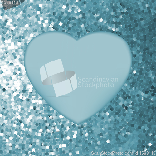 Image of Elegant mosaic glowing heart background. EPS 8