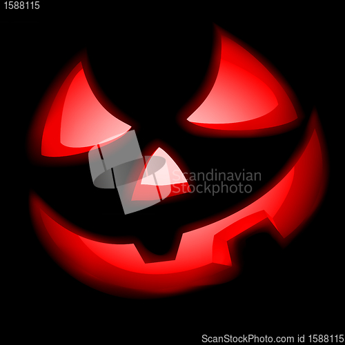 Image of A grinning Jack O Lantern. EPS 8