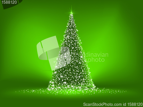 Image of Green christmas tree. EPS 8