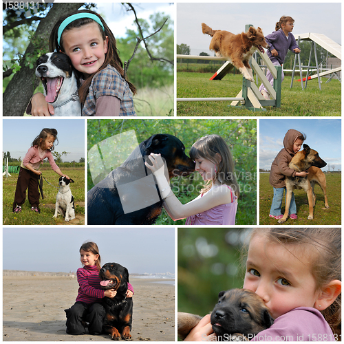 Image of children and dogs
