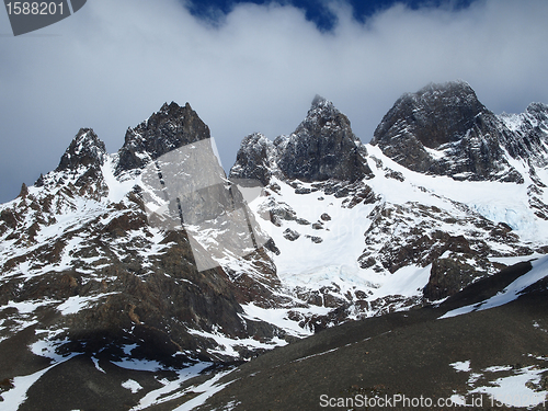 Image of Torres del Paine in fall, Chile.