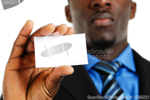 Image of Business man with business card