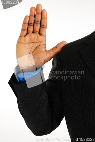 Image of Business man pledging