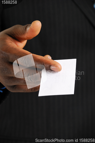 Image of Business man with business card