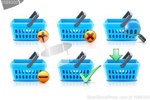 Image of shopping baskets set