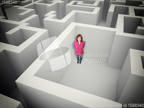 Image of woman and maze