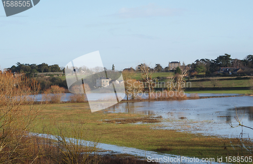 Image of River Maine flood, Anjou, France.