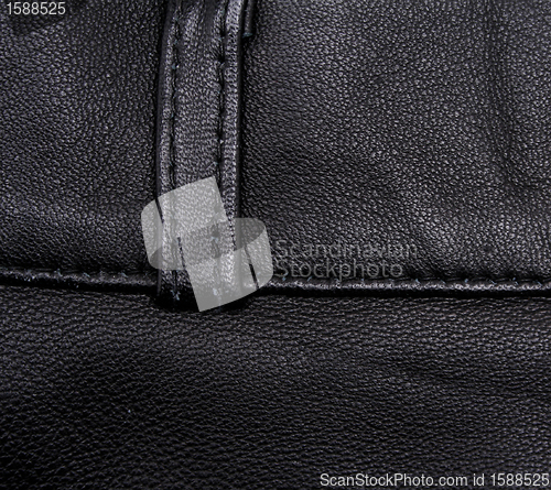 Image of Black leather texture background 