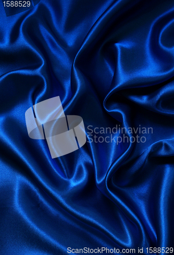 Image of Smooth elegant blue silk 