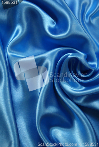 Image of Smooth elegant dark blue silk