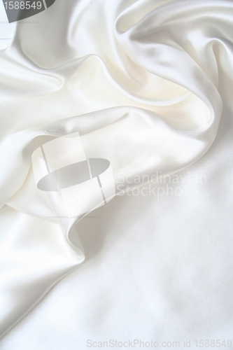 Image of Smooth elegant white silk as background 