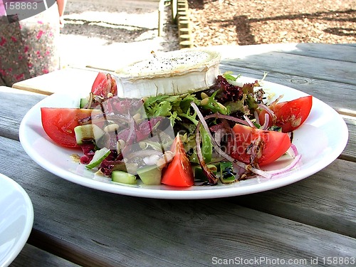 Image of A salad with feta cheese.