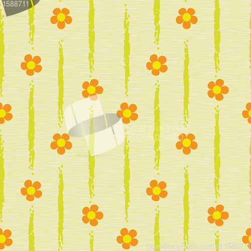Image of abstract flowers seamless background pattern