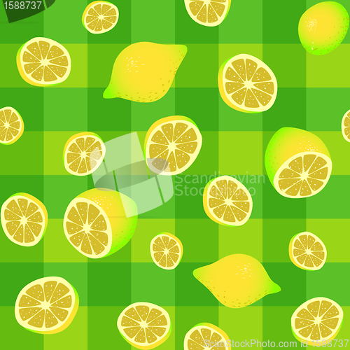 Image of lemons seamless background pattern