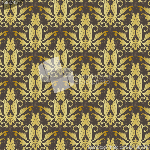 Image of old floral abstract seamless background pattern