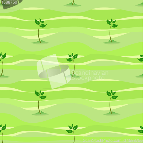 Image of spring sprout shoot seamless background