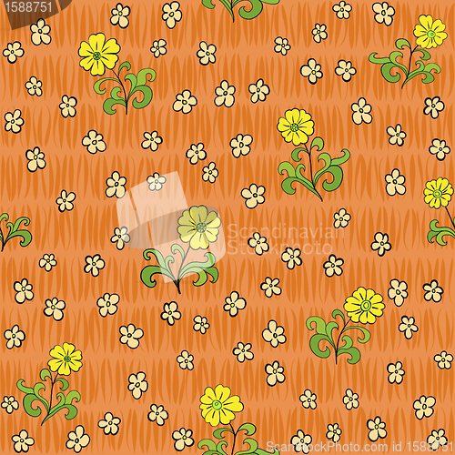 Image of flowers abstract seamless background pattern