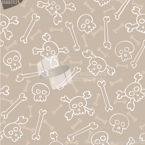 Image of skull bones deaths head seamless background