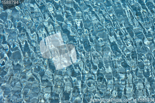 Image of beautiful clear pool water reflecting in the sun