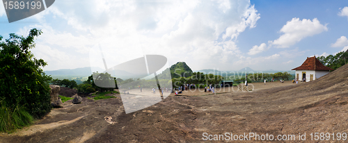 Image of panorama close cave temple in Dambulla