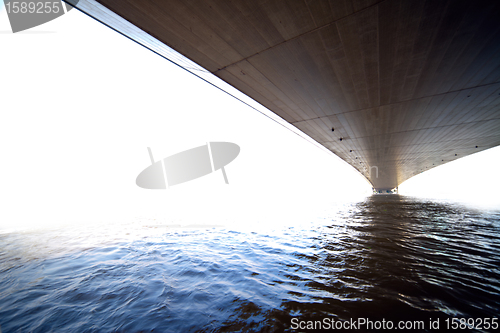 Image of bridge on a background of the river