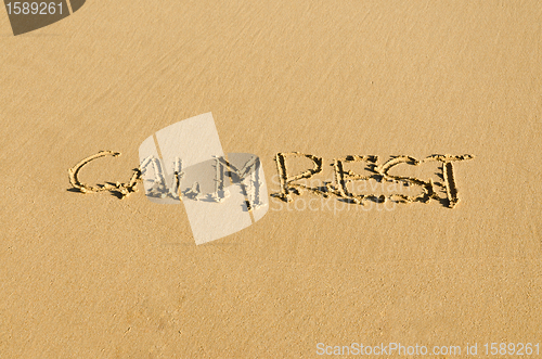 Image of inscription on the sand