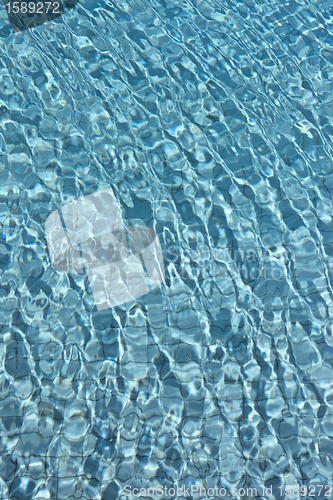 Image of beautiful clear pool water reflecting in the sun