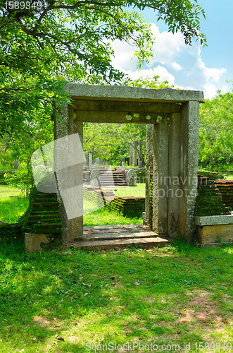 Image of ruins of the sacred city Anuradhapura, Sri Lanka