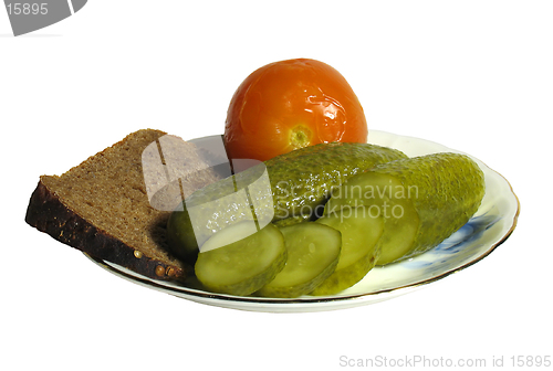 Image of Plate with cucumbers