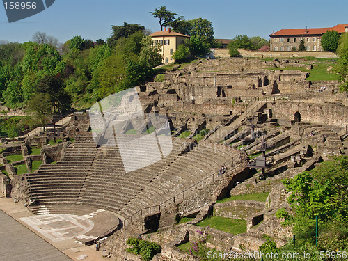 Image of ancient rome arena. lyon. france