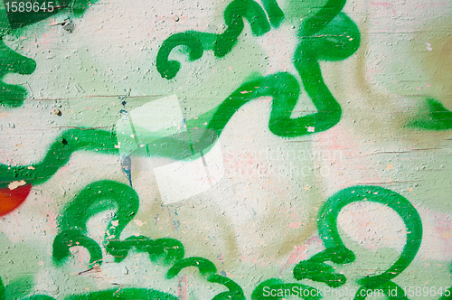 Image of abstraction with green lines