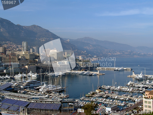 Image of monaco. the mediterranean sea view