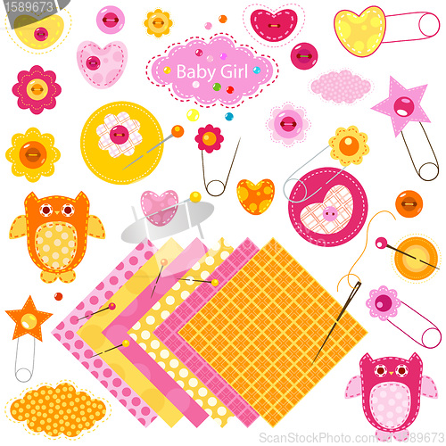 Image of baby girl elements