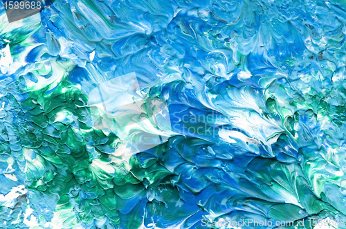 Image of paints on the white paper