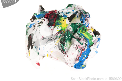 Image of Crumpled paper isolated over white 