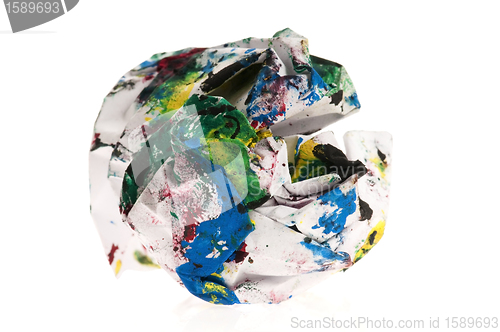 Image of Crumpled paper isolated over white 