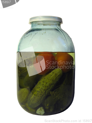 Image of Jar of marinaded vegetables