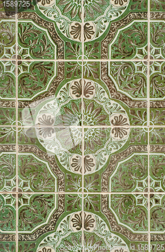 Image of Traditional Portuguese glazed tiles