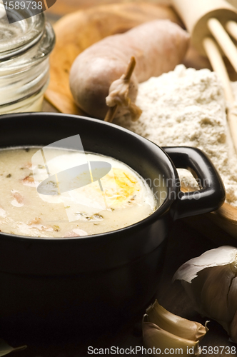 Image of Traditional Polish White Borscht For Easter 