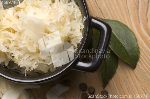 Image of Fresh pickled cabbage - traditional polish sauerkraut