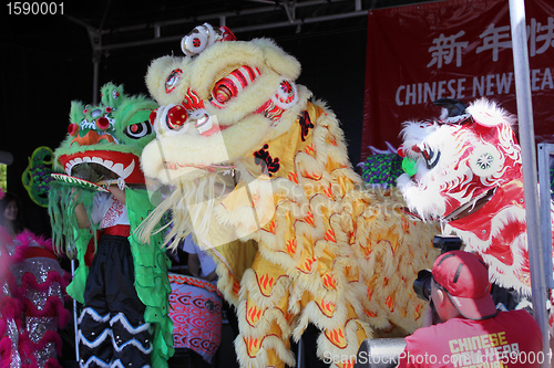 Image of Lion dancers