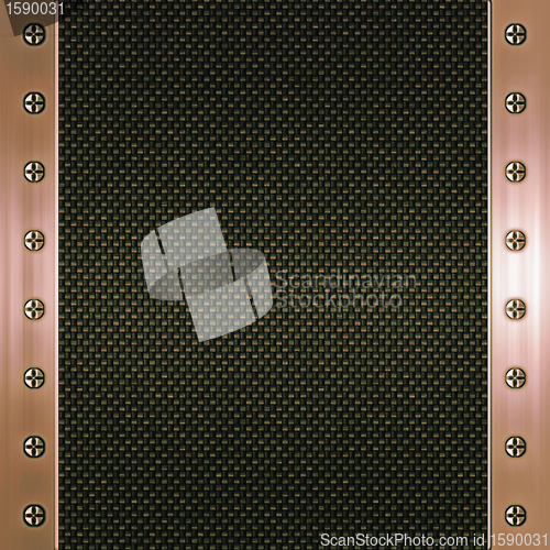 Image of carbon fibre and copper background