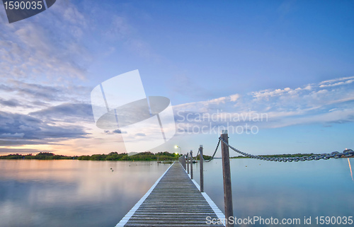 Image of pontoon jetty across the water