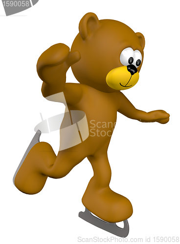 Image of ice-skating teddy