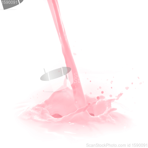 Image of strawberry milk splash