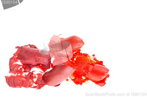 Image of crushed lipsticks