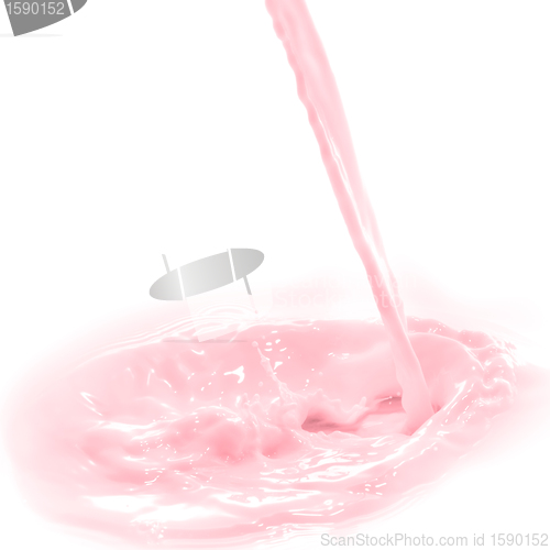 Image of strawberry milk splash