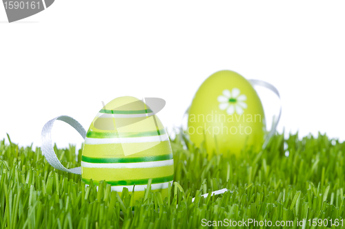 Image of easter eggs in grass